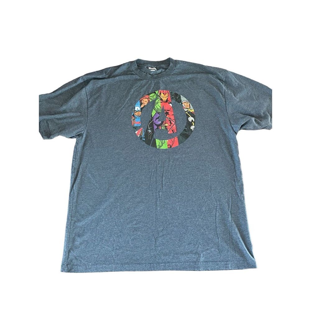 Marvel Men T Shirt Size 2XL Gray Blue Avengers Endgame Thanos Short‎ Sleeve